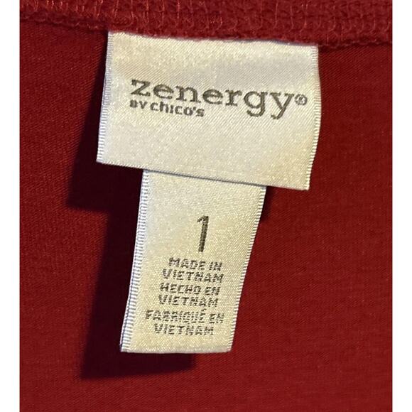 Chico's Zenergy Hoodie Womens Medium Red Athleisure Gorpcore - Picture 2 of 6